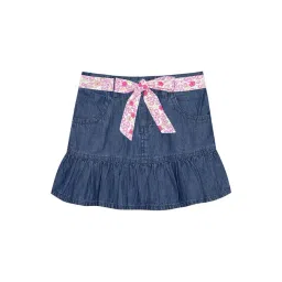 Budding Bees Kids Blue Regular Fit Skirt-picture-39