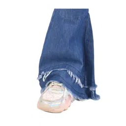 Budding Bees Kids Blue Solid Jeans image 5