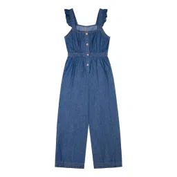 Budding Bees Kids Blue Solid Jumpsuit-picture-13