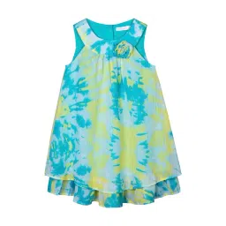 Budding Bees Kids Light Blue Tie Dye Dress-picture-29