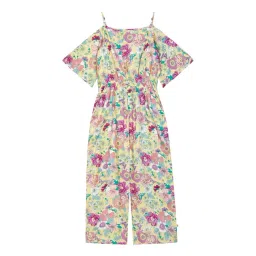 Budding Bees Kids Multicolor Floral Print Jumpsuit-picture-22