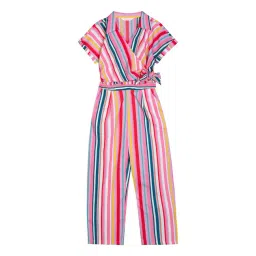 Budding Bees Kids Multicolor Striped Jumpsuit-picture-26