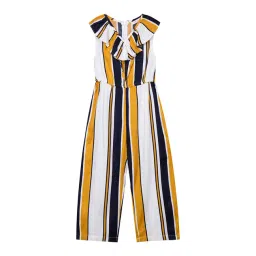 Budding Bees Kids Multicolor Striped Jumpsuit-picture-22