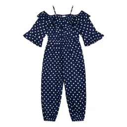 Budding Bees Kids Navy Printed Jumpsuit-picture-26