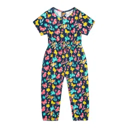 Budding Bees Kids Navy Printed Jumpsuit-picture-13
