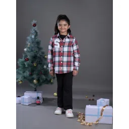 Budding Bees Kids Red Checks Full Sleeves Shirt-picture-20