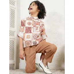 Bugandbees Boys Ethnic Motifs Printed Kurta-picture-37