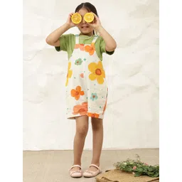 Bugandbees Girls Printed Dungarees With T-Shirt-picture-35