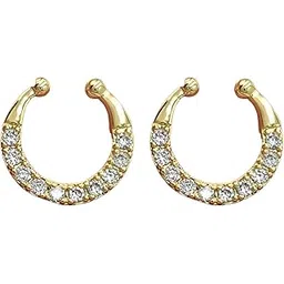 buildcon 2 Pcs Septum Ring Without Piercing, U-Shaped Gold Nose Ring for Women and Girls, Non-Piercing Nose Pin, Parties, Weddings, and Traditional Outfits-picture-44