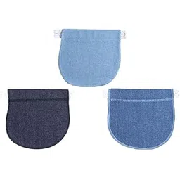 buildcon 3-Piece Set Maternity Pants for Women, Jeans Extenders for Women Waist, Adjustable Jeans for Pregnancy, Comfortable Belly Band for Daily Activities, Postpartum Recovery, 16.5x19.3cm Blue-picture-51