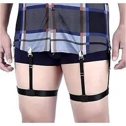 builderg Suspender Straps with Adjustable Buckles, men's Shirt Stays Adjustable Elastic Shirt Garters with Locking Non-Slip Clips pair 1-picture-26