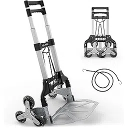 BUILDSKILL 60kg Foldable Trolley with Wheels | no Assembly | Puncture-Proof 3 Wheels for Stairs | Heavy-Duty Aluminium & ABS Plastic Body | Luggage Trolley cart for Moving Boxes, appliances & Bundles-picture-14