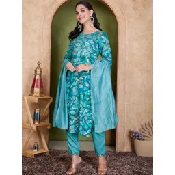 BulBul Women Floral Printed Regular Kurta ,Palazzos With Dupatta-picture-28