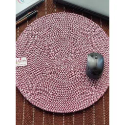BulkySanta Maroon 4 Pcs Round Table Placemats-picture-35