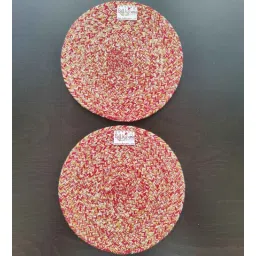 bulkysanta Red Cotton Round Shaped Dia 9 (Set of 2) Placemat-picture-26
