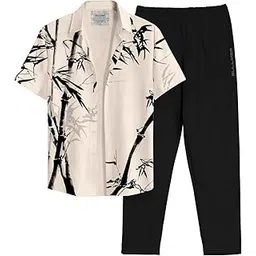 bullmer Clothing Set with Trendy Shirt & Pants Co-ords for Men-picture-43