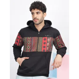 BULLMER Geometric Printed Hooded Fleece Sweatshirt-picture-23
