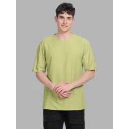 Bullmer Green Loose Fit Casual T-Shirt-picture-21