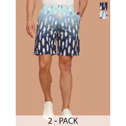 BULLMER Men Pack Of 2 Printed Regular Fit Shorts-picture-24