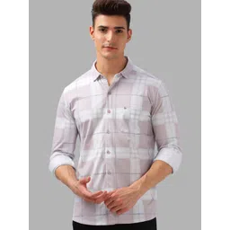 BULLMER Men Spread Collar Checked Cotton Casual Shirt-picture-31