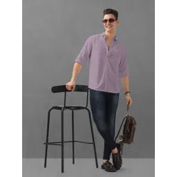 BULLMER Men Spread Collar Textured Cotton Casual Shirt-picture-37