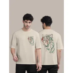 BULLMER Off White Loose Fit Printed Oversized T-Shirt-picture-30