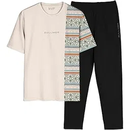bullmer Trendy Clothing Set with Oversized T-Shirt & Pants Co-ords for Men-picture-17
