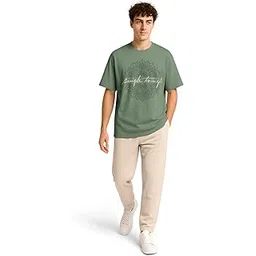 bullmer Trendy Co-ords with Oversized T-Shirt & Pants Clothing Set for Men | Cotton Blend Cord Set for Men-picture-19