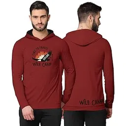 bullmer Trendy Front & Back Printed Fullsleeve Hooded Sweatshirt for Men-picture-12