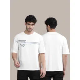 BULLMER White Loose Fit Printed Oversized T-Shirt-picture-10
