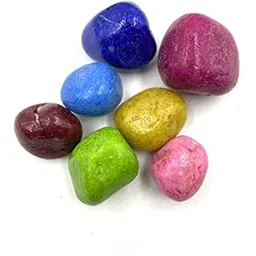BUM BUM BHOLE 2Kg Big Multi Colored Pebbles/Gravels/Stones Pebbles for Plants Pots/Garden/Lawn/Aquarium Decoration & All Purpose Pack-picture-17