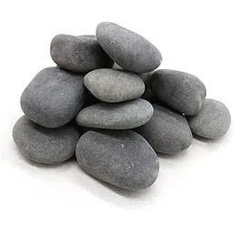 bum bum bhole Natural Decorative River Pebble big Size Grey Stones - (Grey Flint, Pack of 20) for Aquarium Tank, Garden, Landscaping, Home Decoration, Rock Art, and Plants, Size - (70 to 80mm)-picture-29