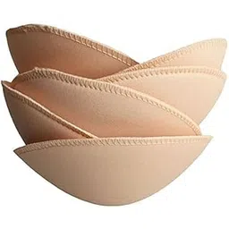 bumbooza Women's 3 Pairs Round Soft Nylon Bra Inserts Pads Removable Sport Bra Cups Inserts Mastectomy Bra Inserts for Bikini Top Swimsuit, A/B Beige, Dd-picture-18
