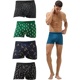 bummer Men’s Premium Cotton Underwear | Fine Combed Cotton with Elastane for Stretch | Ultra Breathable Innerwear | Soft Fabric & No-Roll Waistband | Printed Trunks & Inner Combo for Men-picture-41