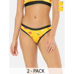 bummer Pack Of 2 Printed Micromodal Bikini Briefs BIBREBRE02S-picture-33