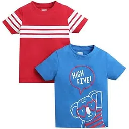 BUMZEE Boys Cotton Regular Fit Half Sleeves T-Shirts Pack of 2 (Peb9918)-picture-15