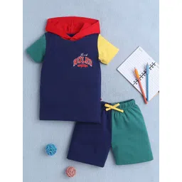 BUMZEE Boys Colourblocked T-shirt with Shorts-picture-37