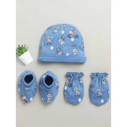 BUMZEE Boys Cotton Cap Mitten & Bootie Set-picture-56