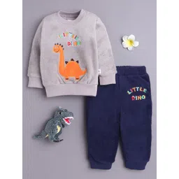 BUMZEE Boys Embroidered Long Sleeves Sweatshirt With Joggers-picture-11