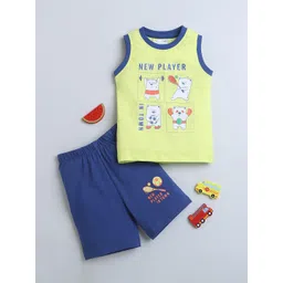 BUMZEE Boys Graphic Printed Pure Cotton T-shirt with Shorts-picture-14