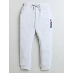 Bumzee Boys Grey Cotton Graphic Joggers-picture-22