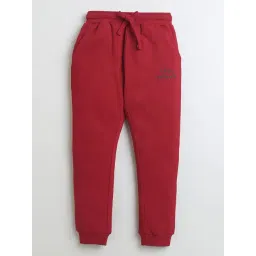 Bumzee Boys Maroon Cotton Graphic Joggers-picture-36