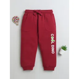 Bumzee Boys Maroon Cotton Graphic Joggers-picture-20