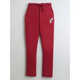 Bumzee Boys Maroon Cotton Graphic Track Pant-picture-19