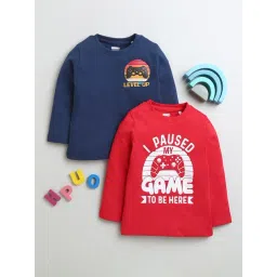 Bumzee Boys Multi Cotton Graphic T-Shirt (Pack of 2)-picture-45