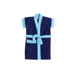 BUMZEE Boys Navy Blue Solid Bath Robe-picture-16