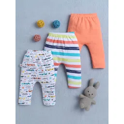 BUMZEE Boys Pack Of 3 Printed Pure Cotton Ankle-Length Leggings-picture-43