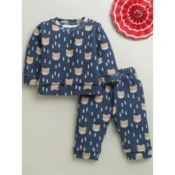 BUMZEE Boys Printed Long Sleeves Sweatshirt With Joggers-picture-21