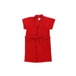BUMZEE Boys Red Terry Cotton Skin Friendly Bath Robe-picture-22