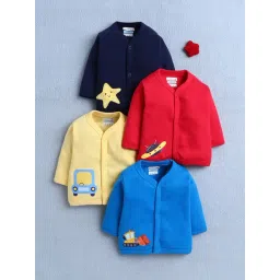 Bumzee Boys Yellow & Red Cotton Graphic Jablas - Pack of 4-picture-42